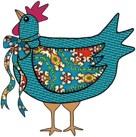 ArtbyJean - Paper Crafts: COUNTRY CHICKEN, CHOOKS - Set A19 - Aqua ...