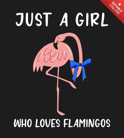 Just A Girl Who Loves Flamingos T Shirt Design Template Free Design