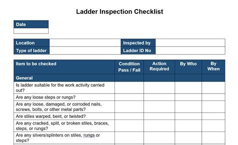 Ladder Inspection Checklist Stay Safe On Your Next Climb Comprehensive