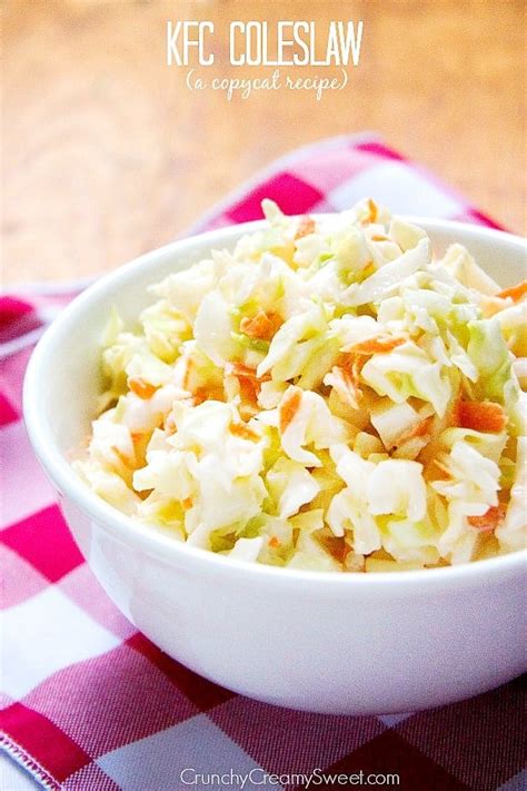 Kfc Coleslaw Copycat Recipe Crunchy Creamy Sweet