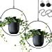 VDYXEW 2 Pcs Hanging Planters For Indoor And Outdoor Plants With Hooks