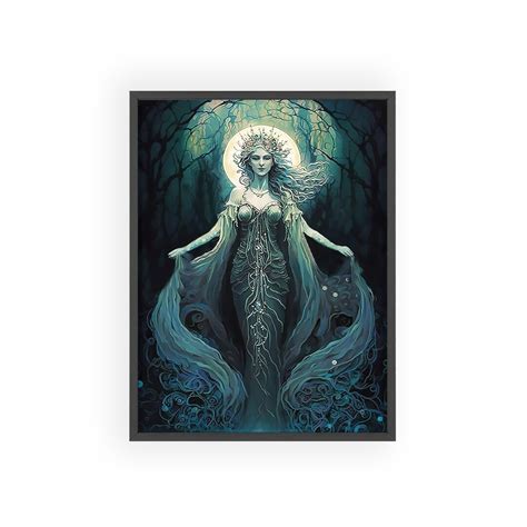 Nyx Goddess 12x16 Print Pagan Mythology Psychedelic Art Deco Art