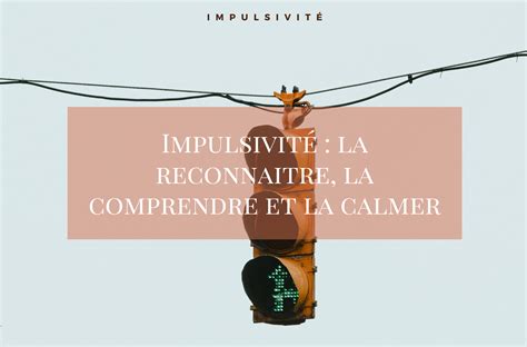 Impulsivité la reconnaitre la comprendre et la calmer