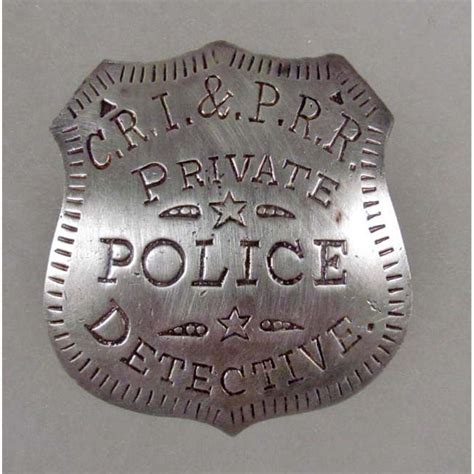 Cri Prr Railroad Detective Police Badge