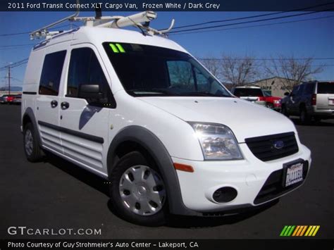 Frozen White 2011 Ford Transit Connect Xlt Cargo Van Dark Grey Interior