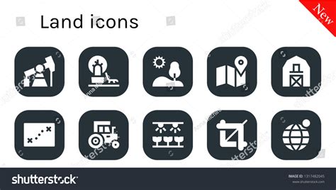 Land Icon Set 10 Filled Land Stock Vector (Royalty Free) 1317482045 ...