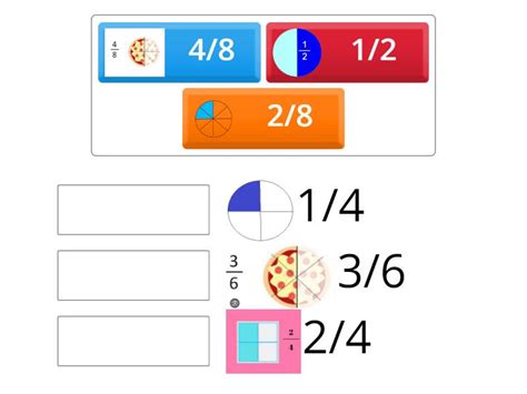 Fracciones Equivalentes Une Las Parejas