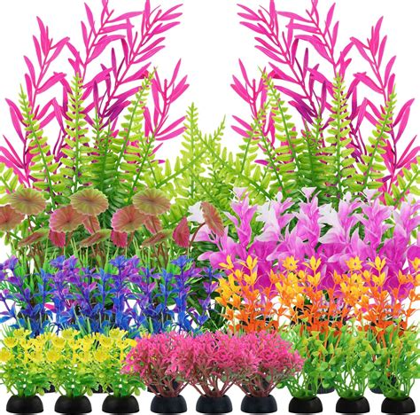 Amazon EMYSSA 24 Pack Aquarium Plants Fish Tank Decoration