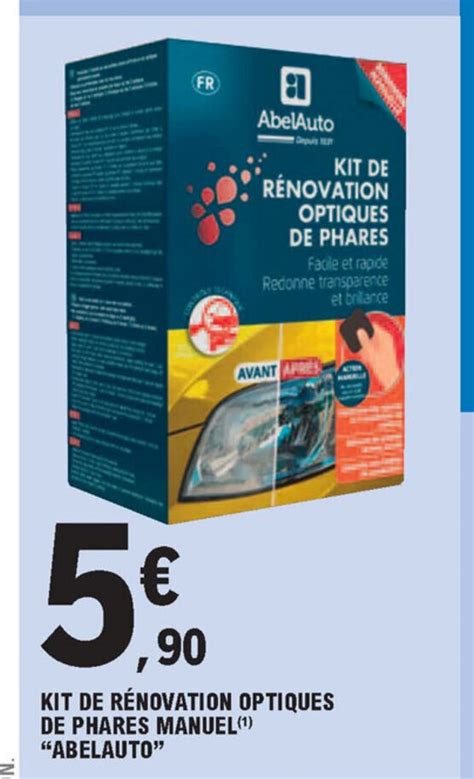 Promo Kit De R Novation Optiques De Phares Manuel Abelauto Chez E Leclerc