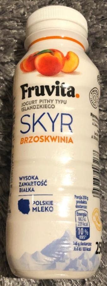 Jogurt Pitny Typu Islandzkiego Skyr Brzoskwinia Fruvita Kalorie Kj I