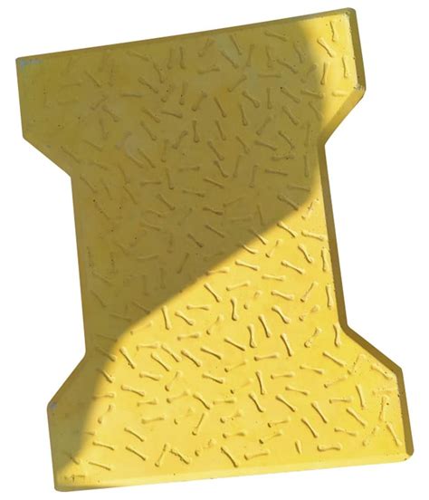 Yellow Concrete I Shape Interlocking Tile Thickness Mm Size X