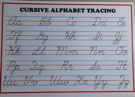 Laminated Tracing Cursive Alphabet Personalize Names Tracing Pad With Lines Lazada Ph