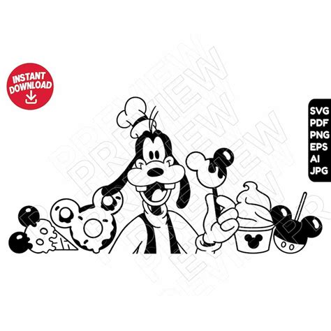 Goofy Svg Disneyland Snacks Svg Clipart Png Cut File Ou Inspire