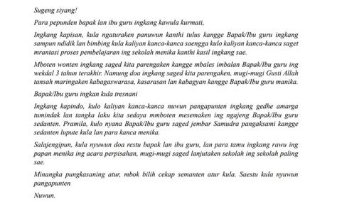 Contoh Pidato Bahasa Jawa Tentang Perpisahan Kelas