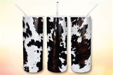 Cowhide Tumbler Sublimation Design Graphic By Bonnydesign · Creative Fabrica