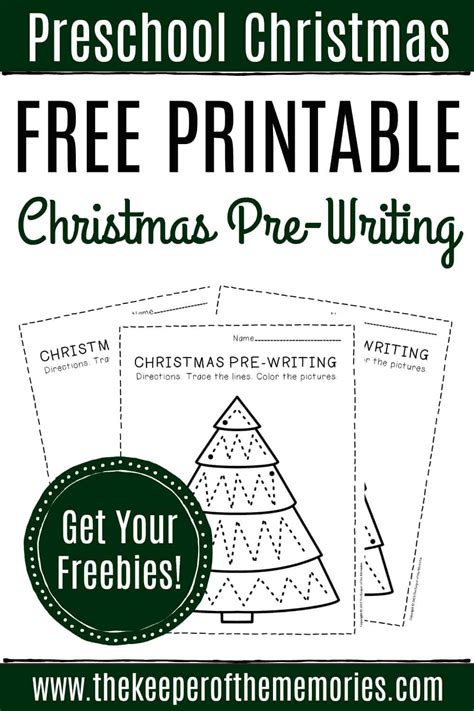 Free Printable Pre Writing Christmas Preschool Worksheets Worksheets