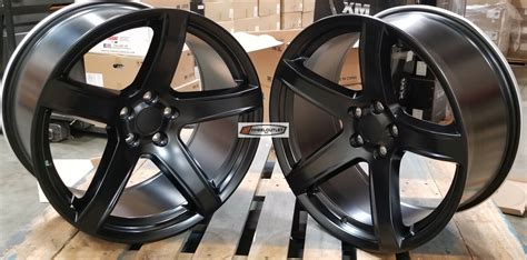 20x9 5 20x10 5 Hellcat Hc2 Style Satin Wheels Black Rims Fit Challenger Rwd Ebay