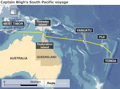 Recreating Capt Bligh's famous Bounty mutiny sea voyage | Captain bligh ...