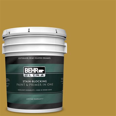 BEHR ULTRA 5 Gal 370D 7 Venetian Gold Semi Gloss Enamel Exterior