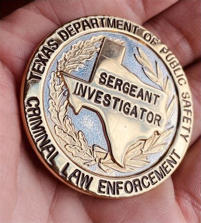 Collectors Badges Auctions Texas Dps Criminal Le Sergeant Investigator