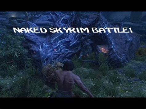 NAKED DRAGONBORN FIGHTS ALDUIN YouTube