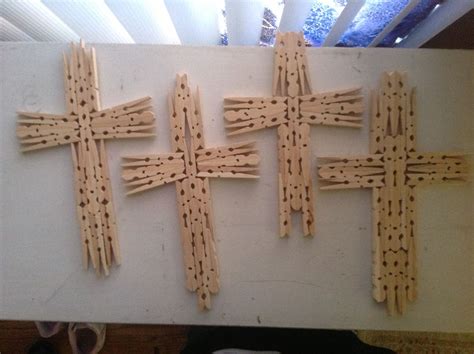 Clothes Pin Crosses Clothespin Cross Clothespin Crafts Christmas Wooden Clothespin Crafts