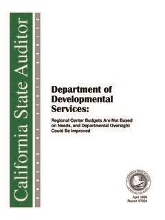 Department Of Developmental Services California Department Of