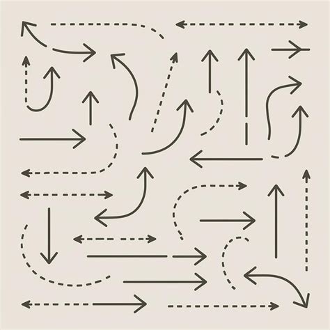 Un Dibujo De Flechas Con Flechas Que Apuntan A Diferentes Direcciones