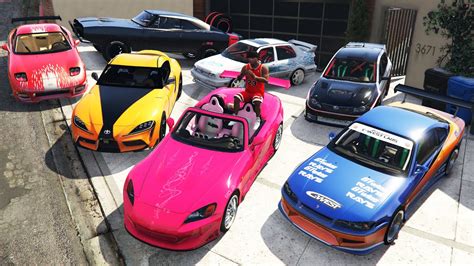 Gta 5 Stealing Fast And Furious Cars With Franklin Real Life Cars