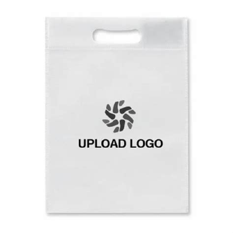 White Printed D Cut Non Woven Shopping Bag Capacity 2 Kg Size 9 X