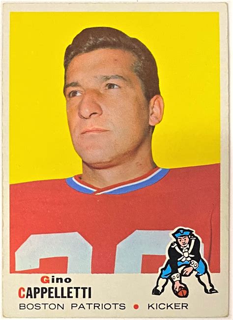 Gino Cappelletti 1969 Topps Boston Patriots Football Card KBK Sports