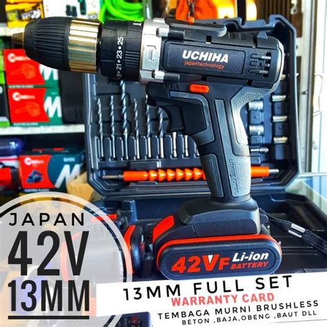 Jual Japan 32v Mesin Bor Baterai Impact Cordless Drill Beton Tembok