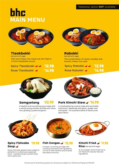 BHC Chicken Menu Singapore Prices & Promos Updated 2024