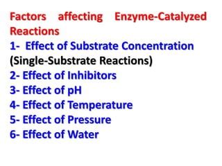 Factors Affecting Enzymes PPT