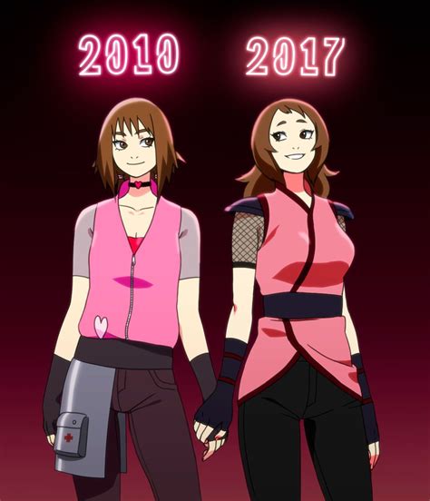 Nadeko Then And Now By Mananeez On Deviantart Naruto Oc Anime Naruto