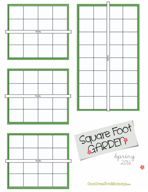 Diy Square Foot Garden Template