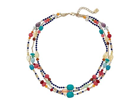 Lauren By Ralph Lauren Fantastic Voyage Row Multi Bead Necklace