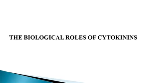 Biosynthesis Translocation Physiological Role Of Cytokinins Pptx Free Download