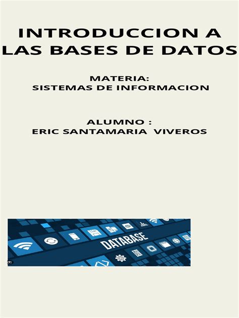 Bases De Datos Pdf Bases De Datos Datos De Computadora