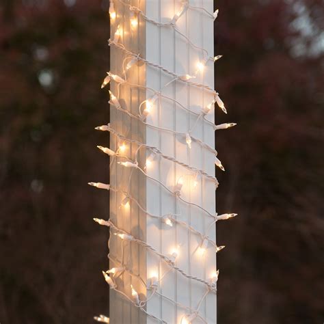 Christmas Net Lights 6 X 15 Column Wrap Lights 150 Clear Lamps