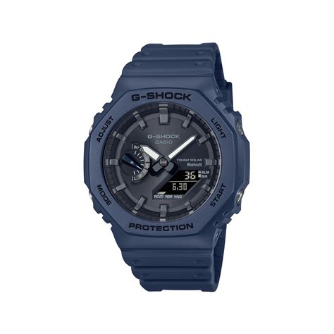 Montre G Shock Homme Bracelet Résine Bleue Maty