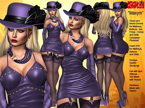 Second Life Marketplace Maxym Femme Fatale Style Purple Version