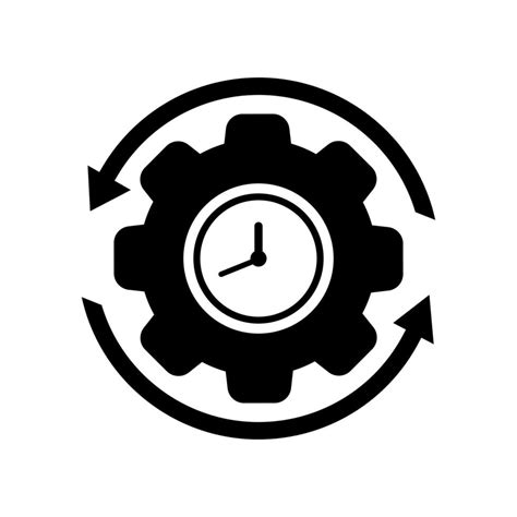 Clock Productivity Vector Icon Efficiency Illustration Sign Capacity