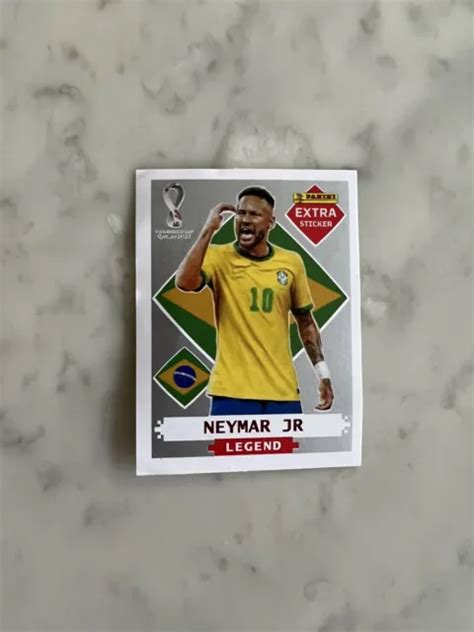 Panini Qatar 2022 World Cup Extra Sticker 2022 Legend Neymar Jr Silver