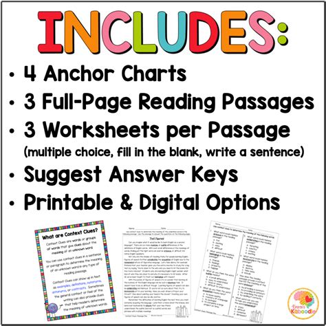 Context Clues Activities Reading Passages Worksheets And Anchor Charts Made By Teachers