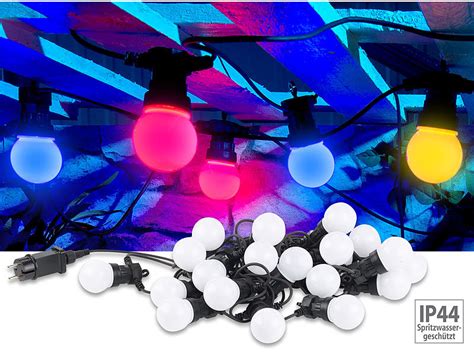 Lunartec Partybeleuchtung Party LED Lichterkette M 20 LED Birnen 6