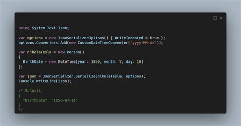 C Changing The JSON Serialization Date Format Makolyte