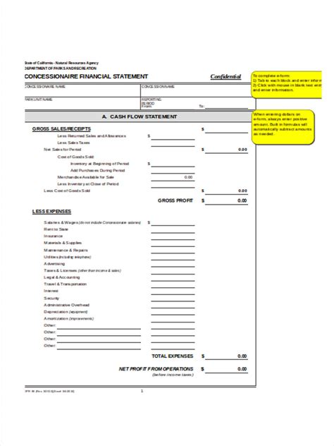 Free Sample Financial Statement Forms In Pdf Ms Word Excel