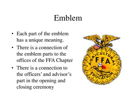 Ppt The Ffa Emblem And Symbols Powerpoint Presentation Free Download