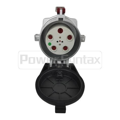 PowerSyntax High Current Industrial Socket 5P 250A IP67 380V Heavy Duty